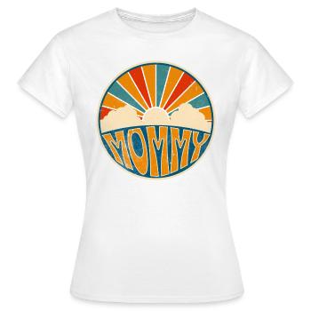 Retro Mommy Sonnenaufgang Design - Frauen T-Shirt - Weiß - Vorne - AI Model Female 172 dark (172cm)