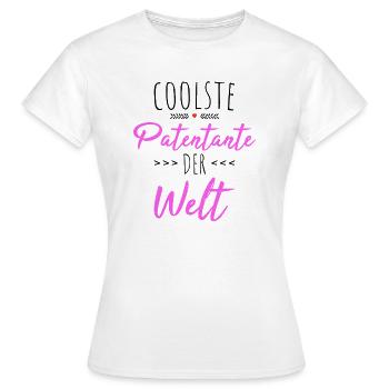 Coolste Patentante der Welt - Taufgeschenk - Frauen T-Shirt - Weiß - Vorne - AI Model Female 172 dark (172cm)