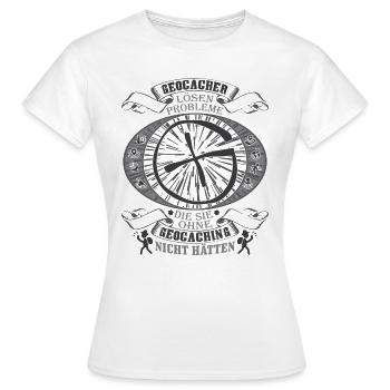Geocaching - T-shirt Femme - blanc - Devant - AI Model Female 172 dark (172cm)