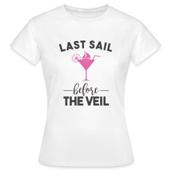 Bachelorette Party Shirt Voile dernière avant le voile - T-shirt Femme - blanc - Devant - AI Model Female 172 dark (172cm)