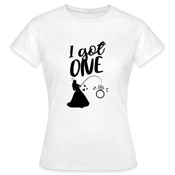 Équipe Bride Anneau T-shirt - poule - T-shirt Femme - blanc - Devant - AI Model Female 172 dark (172cm)