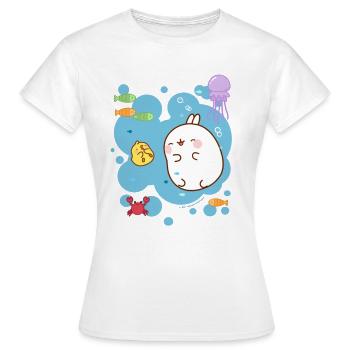 Molang Piu Piu Meerestiere Abenteuer Meer - Frauen T-Shirt - Weiß - Vorne - AI Model Female 172 dark (172cm)