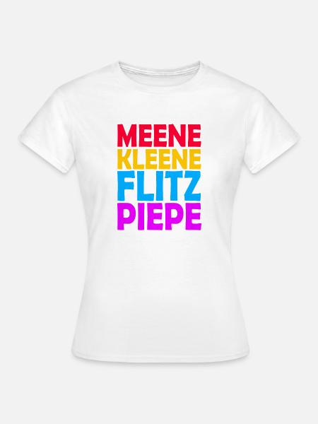 MEENE KLEENE FLITZPIEPE PRIDE - Frauen T-Shirt - Weiß