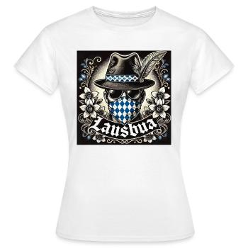 LAUSBUA - SCHLAWINER - STRIZL - SCHLINGEL - Frauen T-Shirt - Weiß - Vorne - AI Model Female 172 dark (172cm)