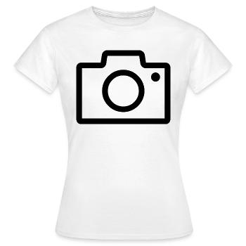 Caméra - T-shirt Femme - blanc - Devant - AI Model Female 172 dark (172cm)