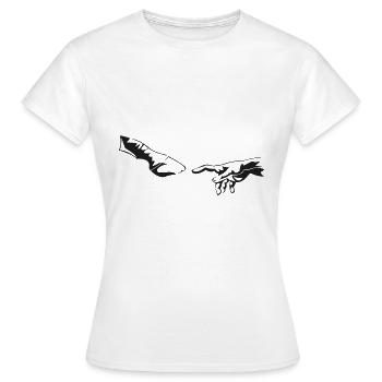 Pferde hufe hand - Frauen T-Shirt - Weiß - Vorne - AI Model Female 172 dark (172cm)