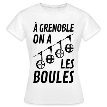 grenoble boules téléphérique grenoble. Narvalo - T-shirt Femme - blanc - Devant - AI Model Female 172 dark (172cm)
