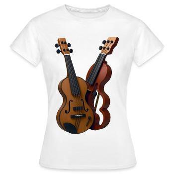 GUITAR LOVERS - sound & vision - T-shirt Femme - blanc - Devant - AI Model Female 172 dark (172cm)