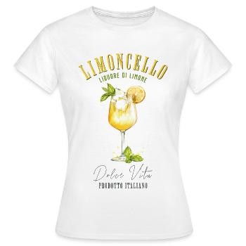 Limoncello Cocktail Liqueur Aperitif Drink Lemon - Women's T-Shirt - white - Front - AI Model Female 172 dark (172cm)