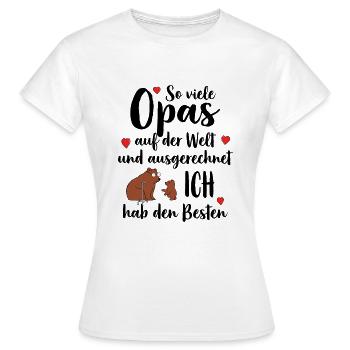 Meilleur grand-père, tant de grands-pères, j’ai le meilleur - T-shirt Femme - blanc - Devant - AI Model Female 172 dark (172cm)