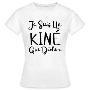 Je suis un kiné qui déchire - T-shirt Femme - blanc - Devant - AI Model Female 172 dark (172cm)