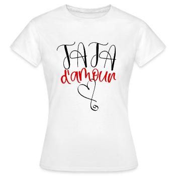 tata d'amour cadeau tatie - T-shirt Femme - blanc - Devant - AI Model Female 172 dark (172cm)
