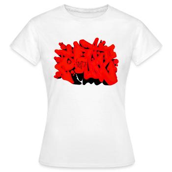 Graffiti SAD - T-shirt Femme - blanc - Devant - AI Model Female 172 dark (172cm)