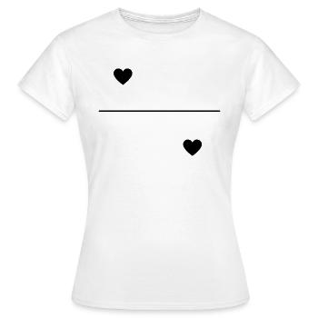 Heart Line - Women's T-Shirt - white - Front - AI Model Female 172 dark (172cm)