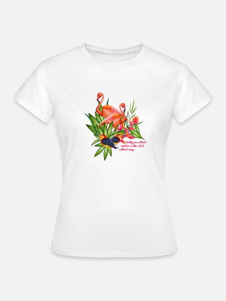 swan with qoutes - Frauen T-Shirt - Weiß