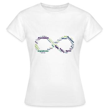 boucle agile - T-shirt Femme - blanc - Devant - AI Model Female 172 dark (172cm)