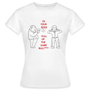 Boss - Frauen T-Shirt - Weiß - Vorne - AI Model Female 172 dark (172cm)