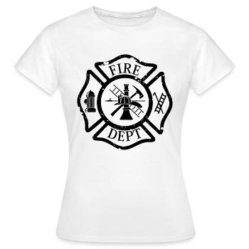 Feuer - Frauen T-Shirt - Weiß - Vorne - AI Model Female 172 dark (172cm)