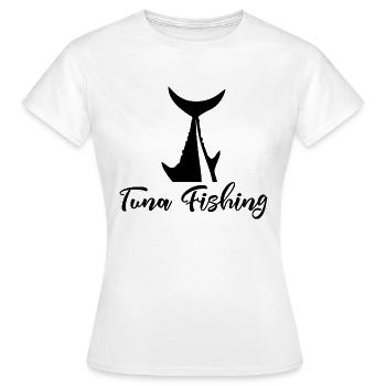 Angler - Angelsport - Thunfisch - Geschenk - Frauen T-Shirt - Weiß - Vorne - AI Model Female 172 dark (172cm)