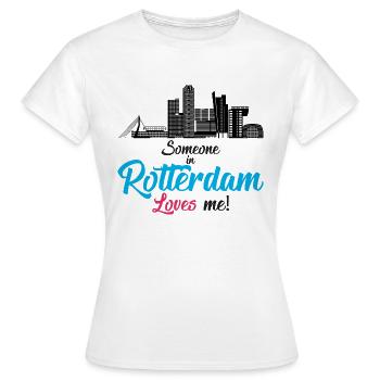 Rotterdam - Niederlande - Holland - Randstad - Frauen T-Shirt - Weiß - Vorne - AI Model Female 172 dark (172cm)