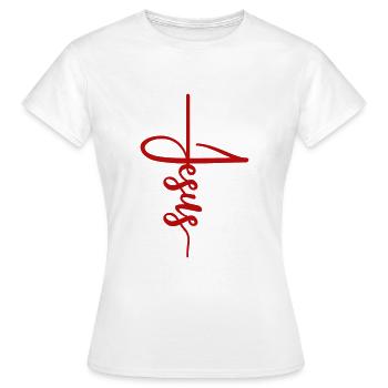 Jesus Christus - Frauen T-Shirt - Weiß - Vorne - AI Model Female 172 dark (172cm)