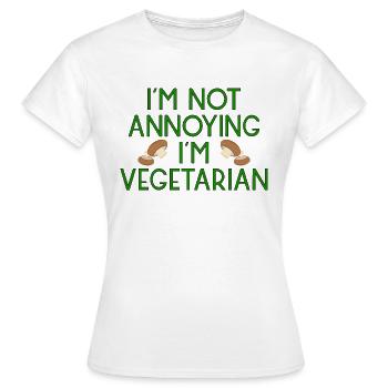 vegetarian vegan veggie pilze mushrooms4 - Frauen T-Shirt - Weiß - Vorne - AI Model Female 172 dark (172cm)