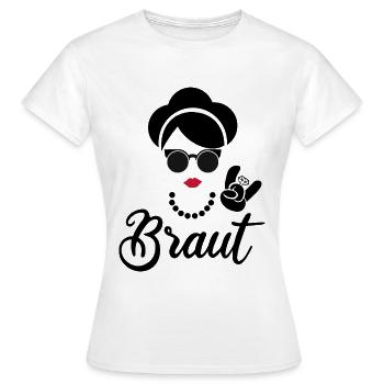 Mariée poule fête célébration poule - T-shirt Femme - blanc - Devant - AI Model Female 172 dark (172cm)