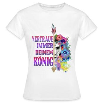 Löwin Pärchen Design! - Frauen T-Shirt - Weiß - Vorne - AI Model Female 172 dark (172cm)