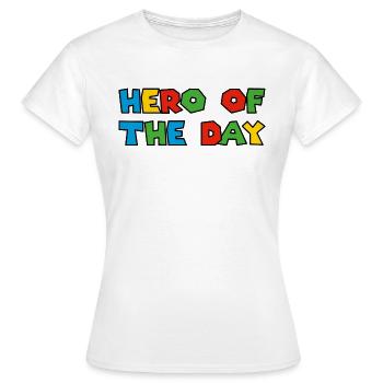HÉROS DU JOUR - HÉROS DU JOUR - SUPER-HÉROS - T-shirt Femme - blanc - Devant - AI Model Female 172 dark (172cm)
