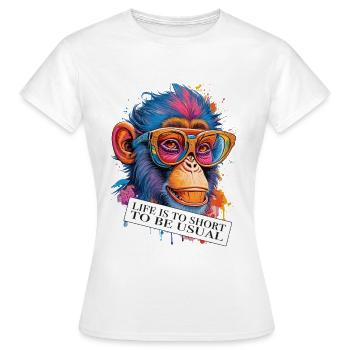 Affe zweideutiger Spruch und Einstellung - Frauen T-Shirt - Weiß - Vorne - AI Model Female 172 dark (172cm)