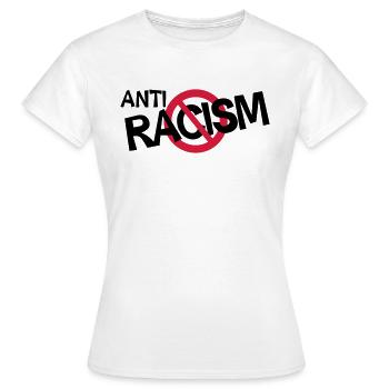Anti Racism - Anti Rassismus Shirt - Frauen T-Shirt - Weiß - Vorne - AI Model Female 172 dark (172cm)
