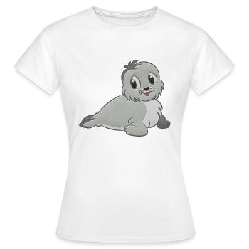 jouet en peluche Robbe - T-shirt Femme - blanc - Devant - AI Model Female 172 dark (172cm)