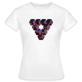 triangle Geo - T-shirt Femme - blanc - Devant - AI Model Female 172 dark (172cm)