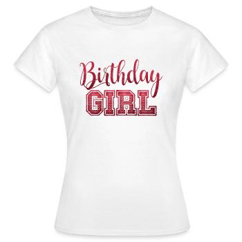 Fille d'anniversaire - T-shirt Femme - blanc - Devant - AI Model Female 172 dark (172cm)