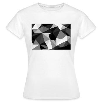 Polygon noir et blanc - T-shirt Femme - blanc - Devant - AI Model Female 172 dark (172cm)
