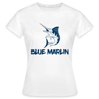 Angler - Angelsport - Blue Marlin - Geschenk - Frauen T-Shirt - Weiß - Vorne - AI Model Female 172 dark (172cm)