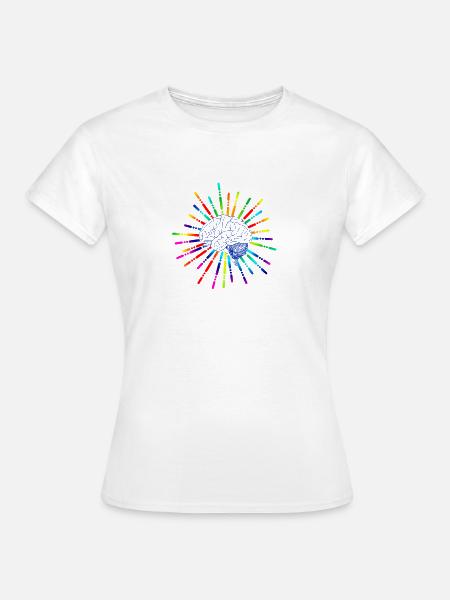 Gehirn Motiv - Frauen T-Shirt - Weiß