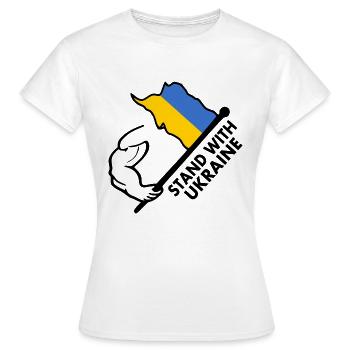 STAND WITH UKRAINE - Women's T-Shirt - white - Front - AI Model Female 172 dark (172cm)