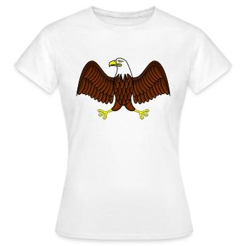 adler eagle bussard falke habicht hawk falcon8 - Frauen T-Shirt - Weiß - Vorne - AI Model Female 172 dark (172cm)