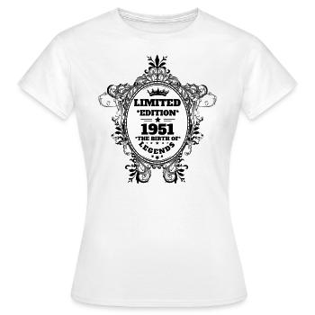 1951 - Women's T-Shirt - white - Front - AI Model Female 172 dark (172cm)