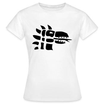 dragon | Tête de dragon | Dragon | feu | reptile - T-shirt Femme - blanc - Devant - AI Model Female 172 dark (172cm)