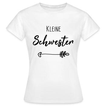 Kleine Schwester - Schwestern - Partnerlook - Frauen T-Shirt - Weiß - Vorne - AI Model Female 172 dark (172cm)
