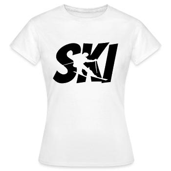 Ski vacances ski sports d'hiver - T-shirt Femme - blanc - Devant - AI Model Female 172 dark (172cm)