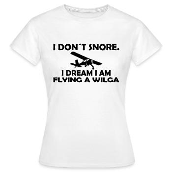 Pilots do not snore - gift - Women's T-Shirt - white - Front - AI Model Female 172 dark (172cm)