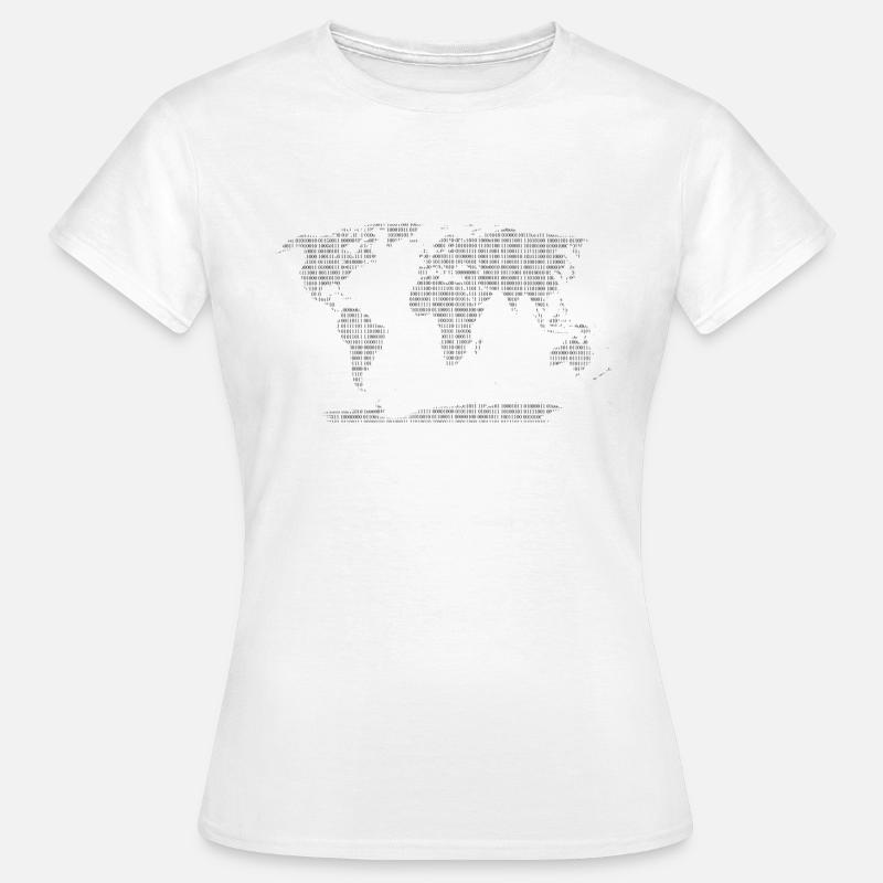 binary, world - Women's T-Shirt - white