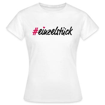 Einzelstück - Frauen T-Shirt - Weiß - Vorne - AI Model Female 172 dark (172cm)