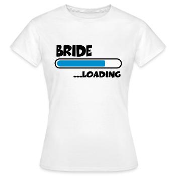 Bride loading - T-shirt Femme - blanc - Devant - AI Model Female 172 dark (172cm)