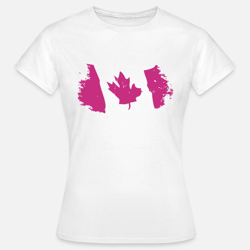 Canadian Maple Leaf - Dame-T-shirt - hvid