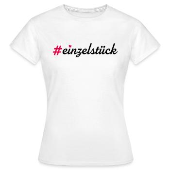 Einzelstück - Frauen T-Shirt - Weiß - Vorne - AI Model Female 172 dark (172cm)
