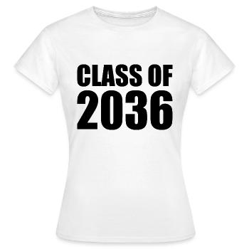 Class of 2036 - Women's T-Shirt - white - Front - AI Model Female 172 dark (172cm)